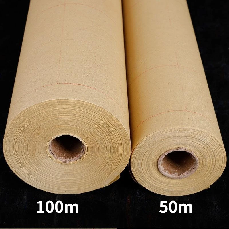 Mao Bian Xuan Paper Brush Practice Rice Paper Thickened Rolling Calligraphy Paper Half Ripe Xuan Papier Beginners Papel Arroz