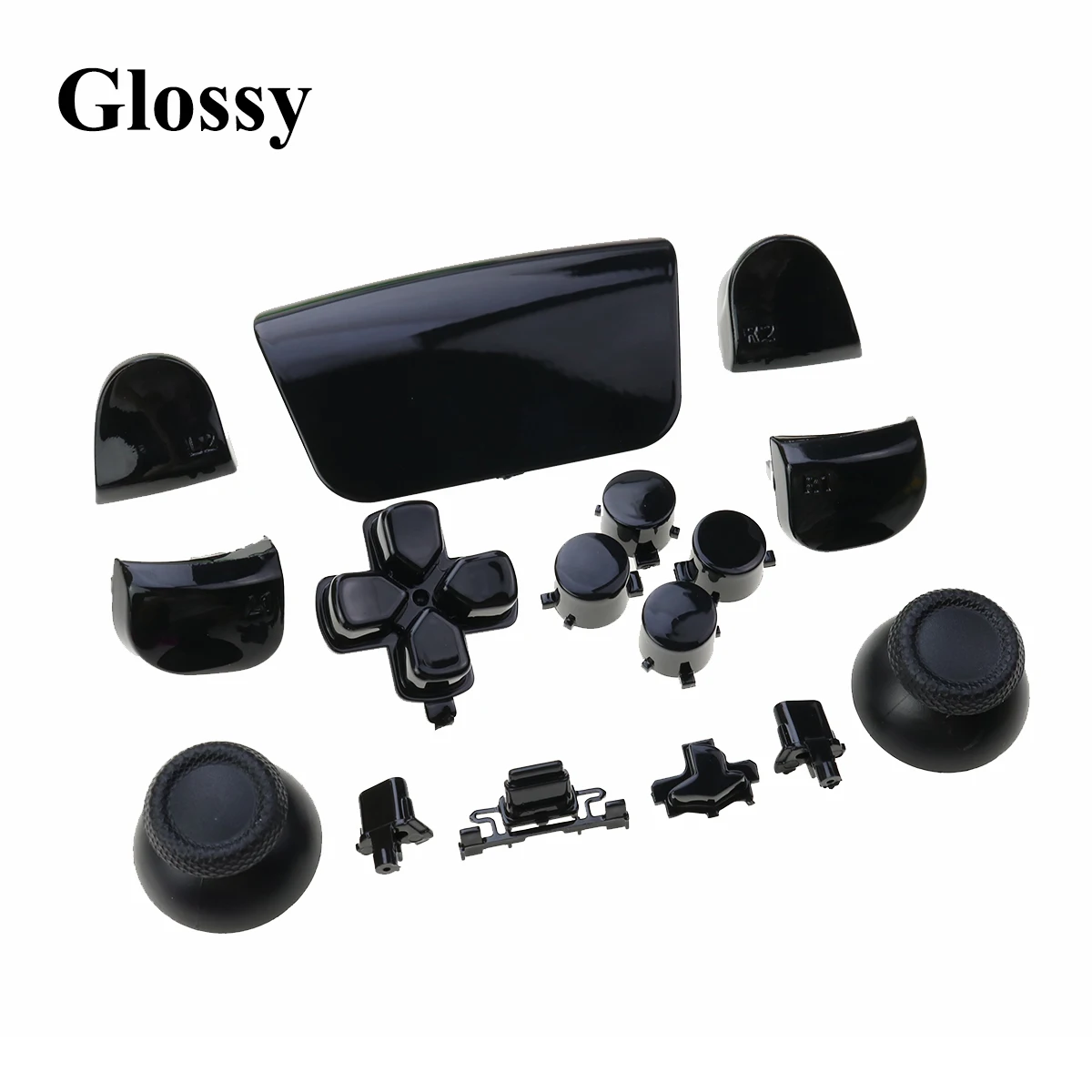 YuXi Chrome Buttons For PS5 Handle Thumb Sticks Joystick Ring L1 R1 L2 R2 D-pad Button For PS5 Controller