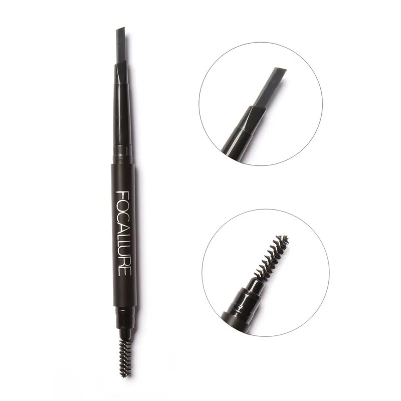 FOCALLURE Waterproof 3 Colors Eye Brow Eyeliner Pencil Waterproof Microblading Eyebrow Ultra-thin Carving Eyebrow TSLM1