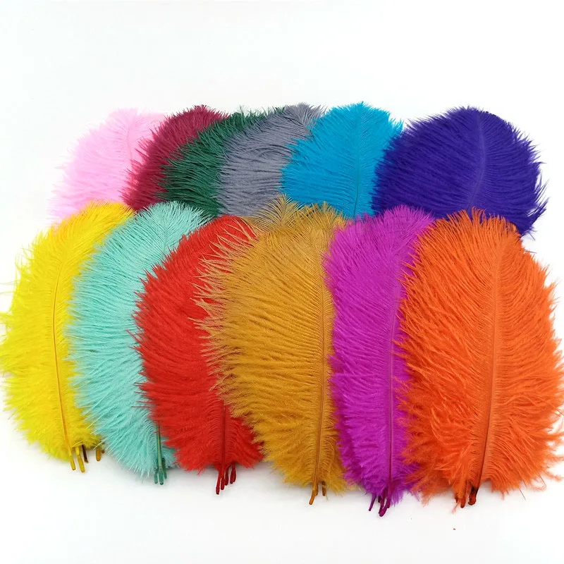 10Pcs Ostrich Feathers Plumes DIYJewelry Making Wedding Home Decoration Crafts Accessories Needlework Plumas Table Centerpieces