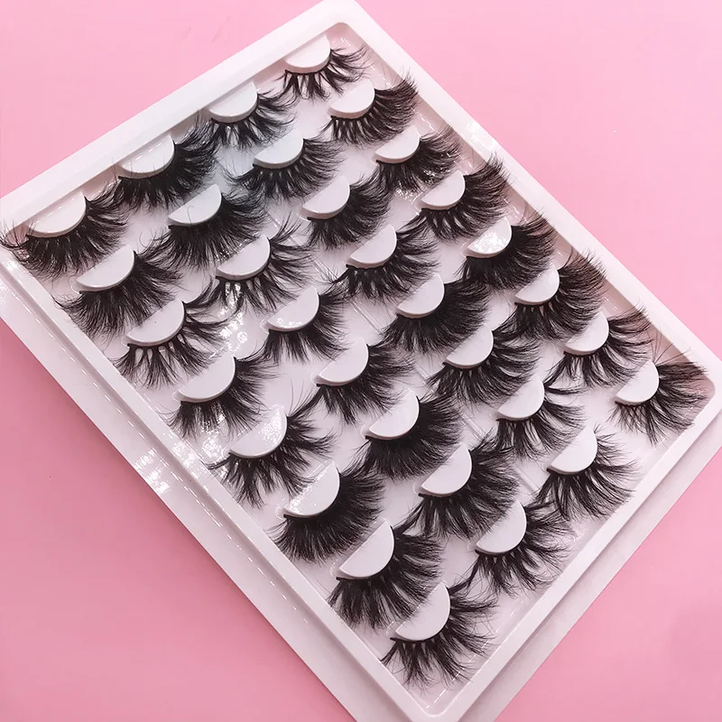 16 Pairs 30mm Mink Eyelashes 100% Real Mink Dramatic Volume Eyelashes Extension False Eyelashes