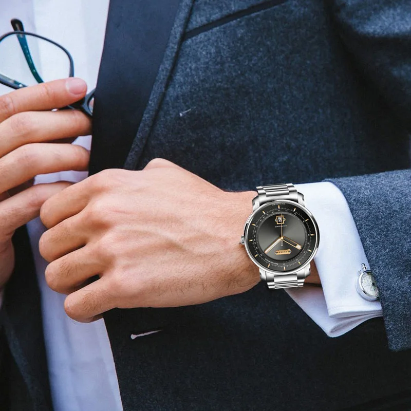 PONIGER Мужские механические часы из нержавеющей стали 316L MIYOTA Наручные часы с автоматическим механизмом Сапфировое стекло Водонепроницаемые мужские часы 50 м