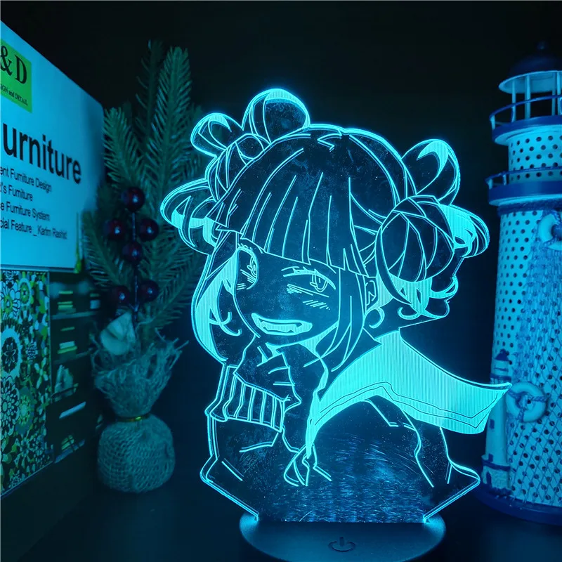 3D ANIME LAMP Academia Cross My Body 야간 조명 침실 장식