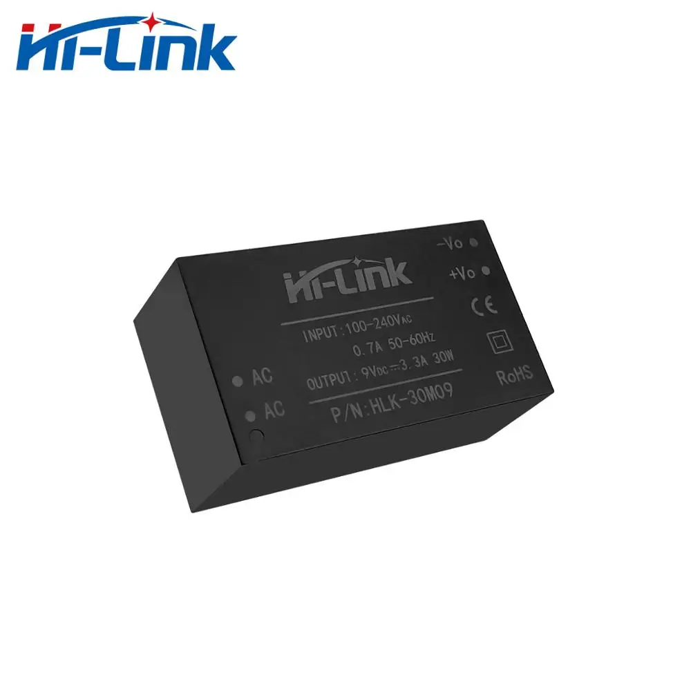 

Free Shipping AC/DC Step-Down 220V 30W 9V 3.3A Power Converter Supply CE EMC HLK-30M09