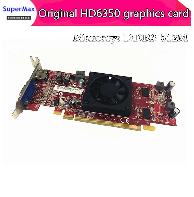 

Original HD6350 graphics card for computers 512M memory HD PCI-E graphics card HD-MI VGA interface with 8CM bezel 1pcs