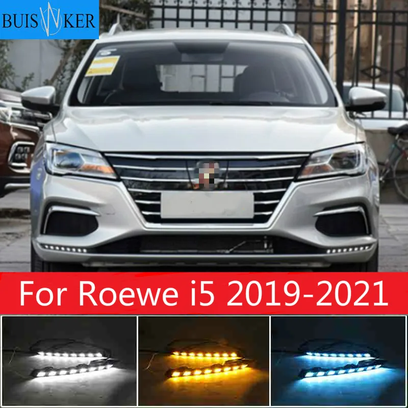 dynamic car bumper headlight for Roewe i5 daytime light 2019~2021y DRL car accessories LED headlamp for Roewe i5 fog light