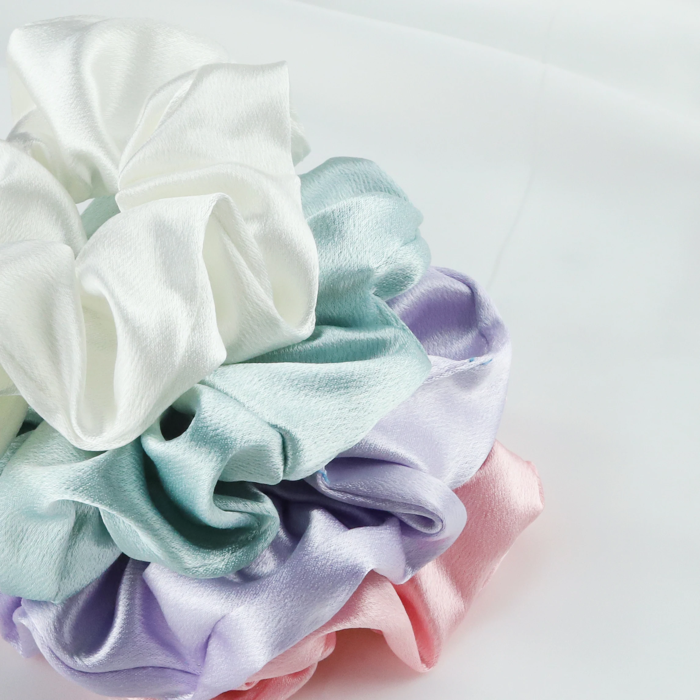 5 sztuk/partia moda satyna jedwabna Scrunchies opaska na głowę duża elastyczna gumowa opaska do włosów kobiety Gilrs kucyk Holder gumki do włosów akcesoria