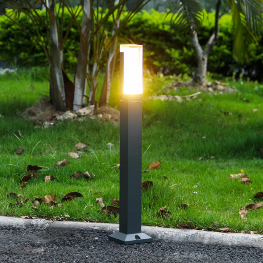 Imagem -05 - Lâmpada Led ao ar Livre com Sensor de Movimento Pir Lâmpada de Gramado Impermeável Alumínio Pillar Light Garden Path Landscape Bollard Light Ip65 10w