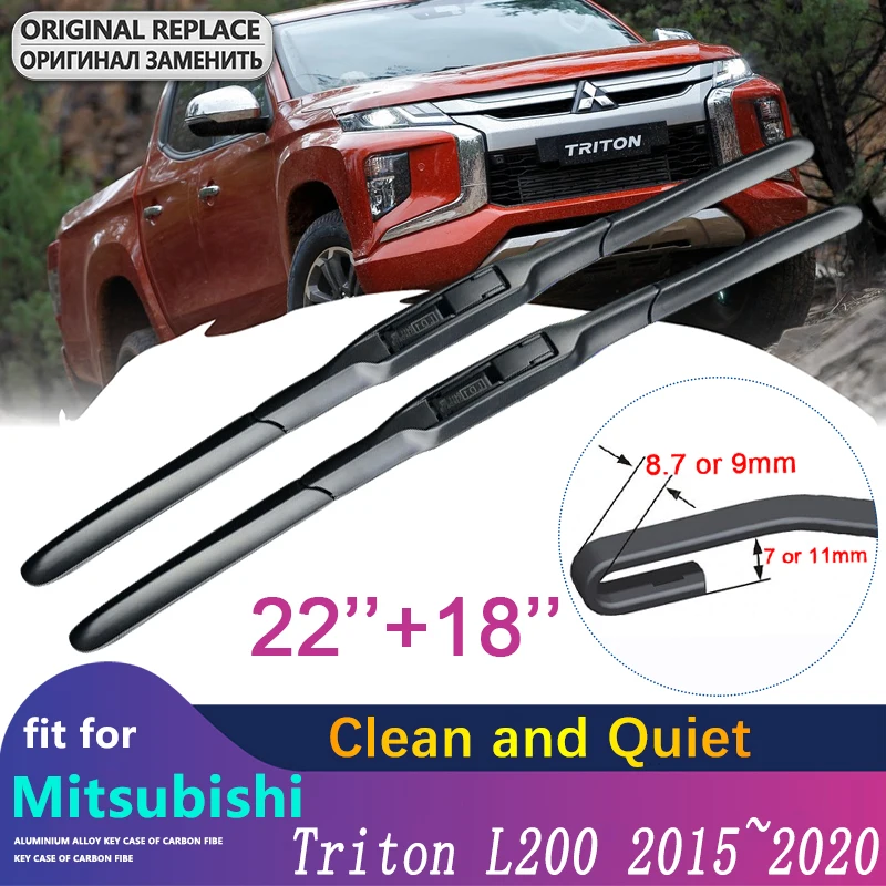 Car Wiper Blade for Mitsubishi L200 Triton Strada Strakar Barbarian Fiat Fullback RAM 1200 Windshield Brushes Car Stickers Goods