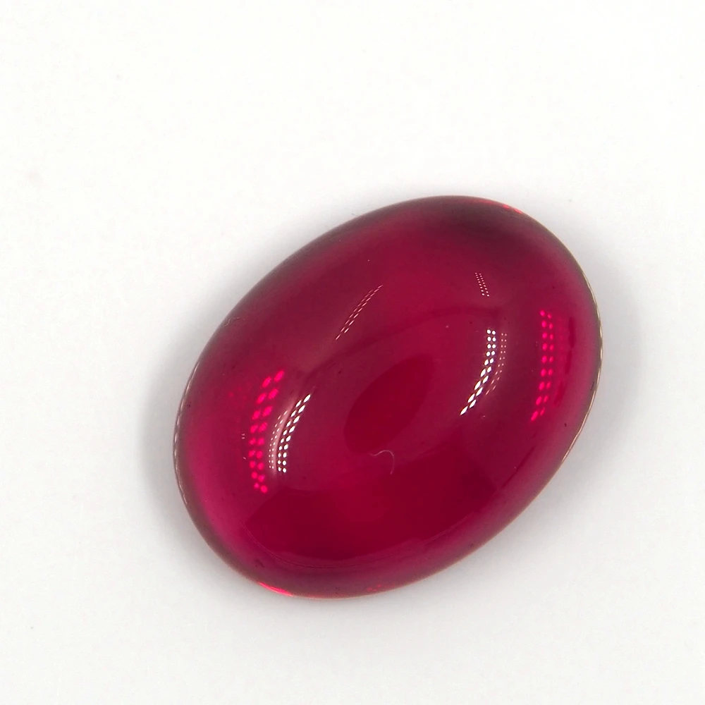 

10*14mm 10 Piece/a lot High Quality Oval Flatback Cabochon Red Gemstone Ruby Corundum for Jewelry