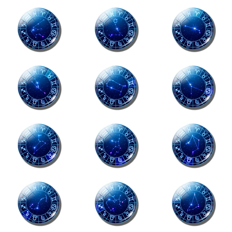 Leo Signs of Zodiac Fridge Mange 12 Constellations Sticker Magnetic Refrigerator Decoration Astrology Gift Home Decor