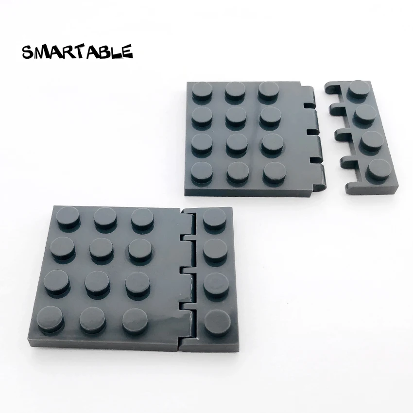 Smartable MOC Hinge Vehicle Roof Holder 1x4 +Hinge Plate 4x4 Building Block MOC Parts Brick Toys Compatible 4315+4213 20pcs/lot