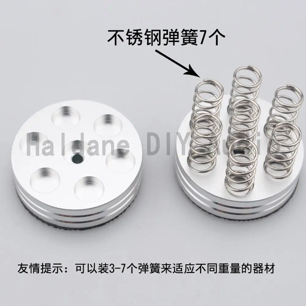 Top-hifi 4 pezzi altoparlante in lega di alluminio Spike Audiophile Shock Spikes molla smorzamento PadAudio Stand piedi Amp cono altoparlante Pad