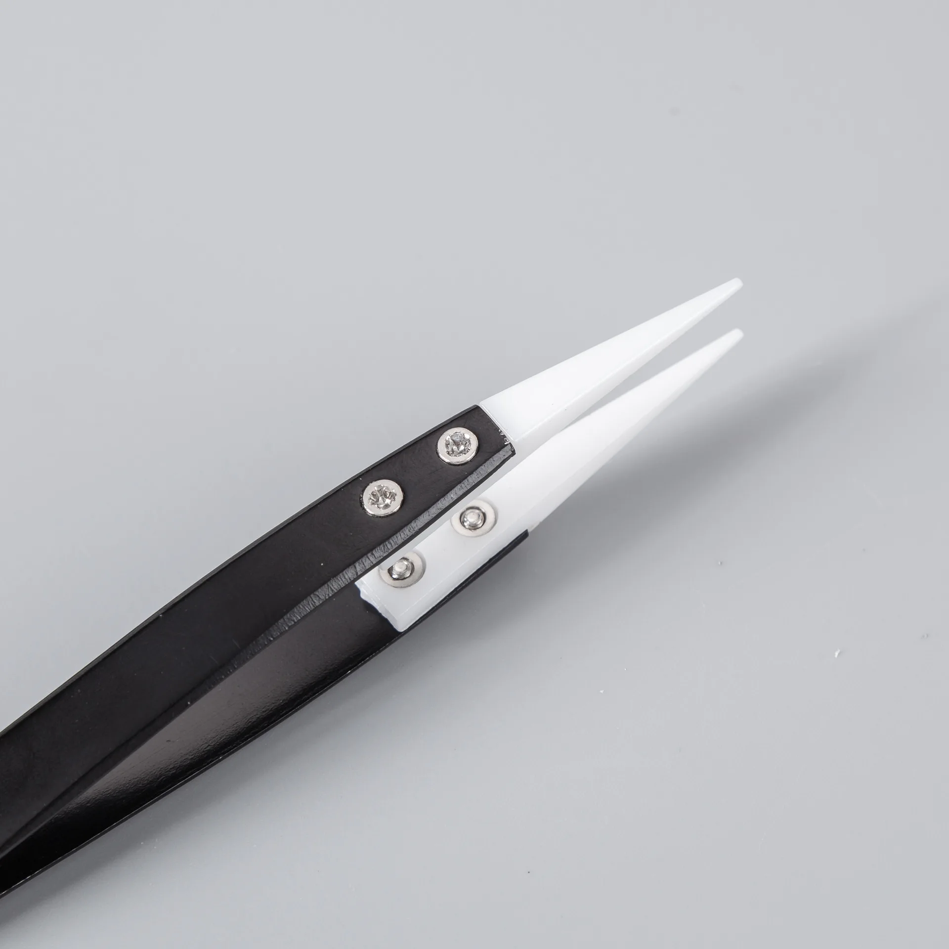 Anti-Static Ceramic Tweezers Curved Straight Tip Electronic-Cigarette Stainless-Steel Industrial-Precision