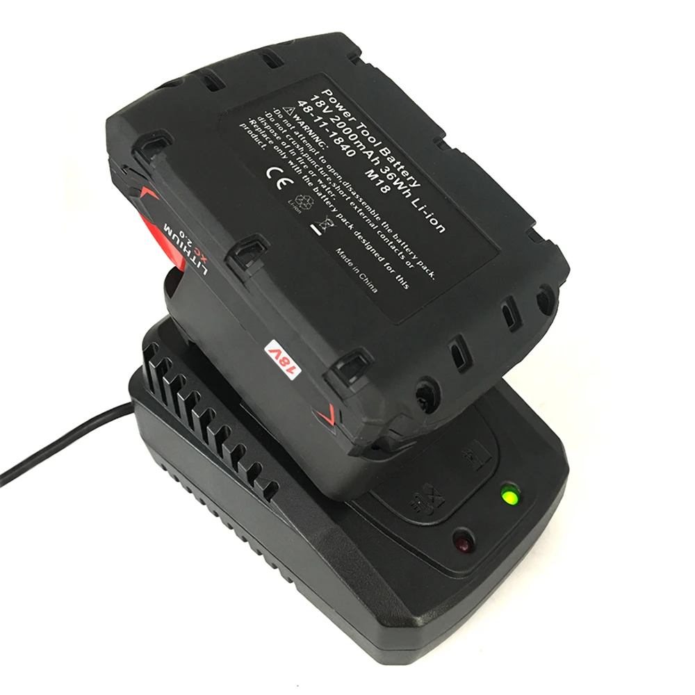 Battery Adapter Converter for Milwaukee M18 18V Li-ion Battery To BOSCH 18V Lithium Battery Adapter with Charging Function