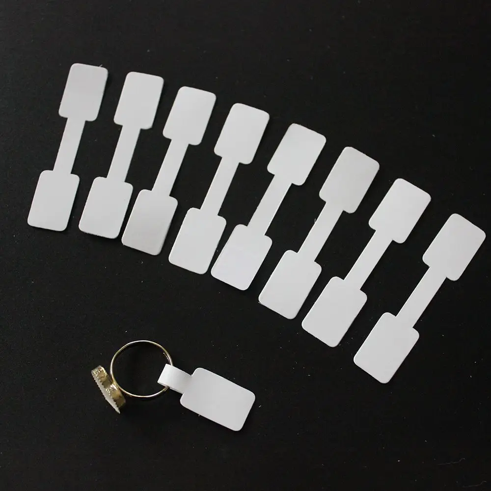 100pcs Practical Size Price Label Tags Blank Jewelry Sticky Necklace Ring Sticker Bracelet Display Tags Stickers