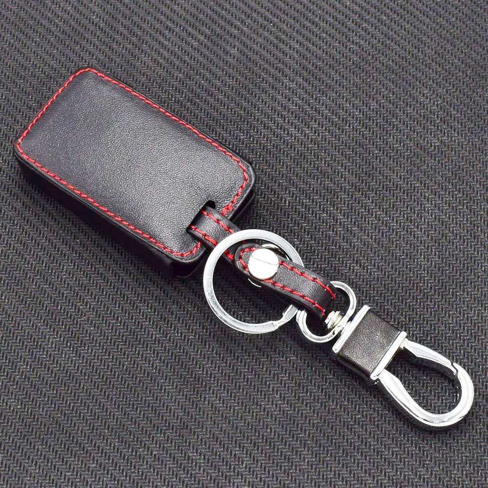 ATOBABI Leather Car Key Case For Toyota Belta Crown Majesta Corolla Axio Fielder Premio Allion Smart Remote Fobs Protector Cover