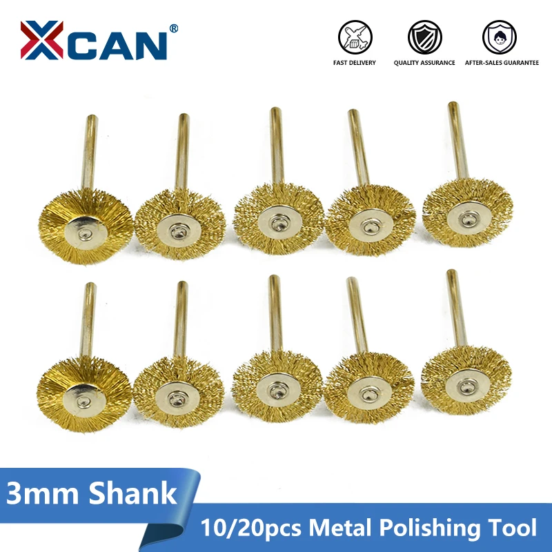 

XCAN Wire Wheel Brush 3.0mm Shank Wire Brush Disc for Dremel Rotary Tool Accessories Metal Polishing Tool