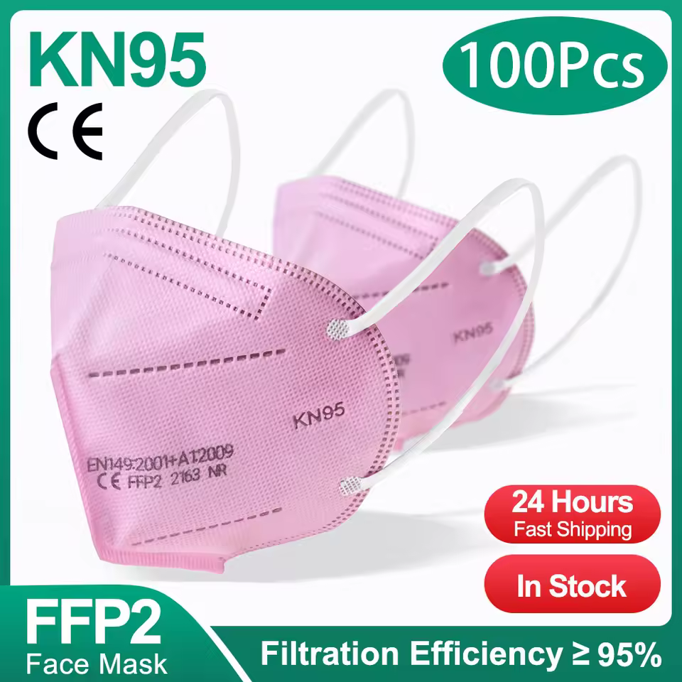 KN95 Face Mask 5 Layer Respirator Side View Comfortable Fit