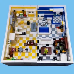 MOC Friends House Building Blocks Bricks DIY Toys for Children Girls Boy Compatible Classic Mini Blocks Creative Room Brinquedos