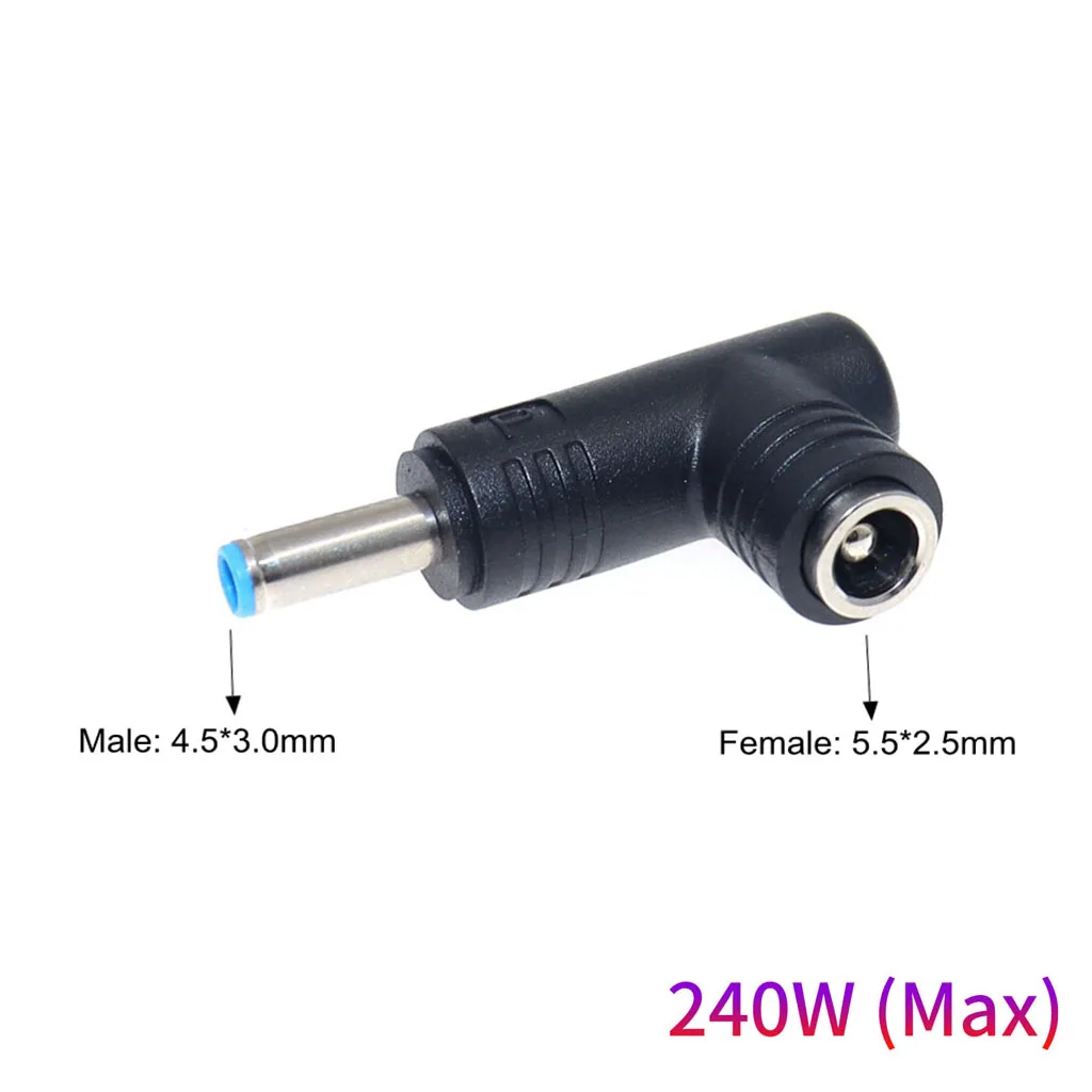 Fêmea de alta potência 5.5*2.5mm da c.c. para obstruir dc4.5 * 3.0mm para o conector do ângulo do adaptador do portátil do conversor de hp