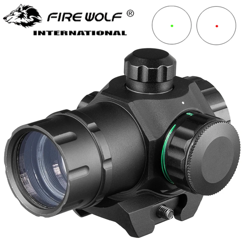 Riflescope Tactical Mini 1x22 Red & Green Dot pistol Sight Scope Airsoft Hunting Scope for 20mm Rail