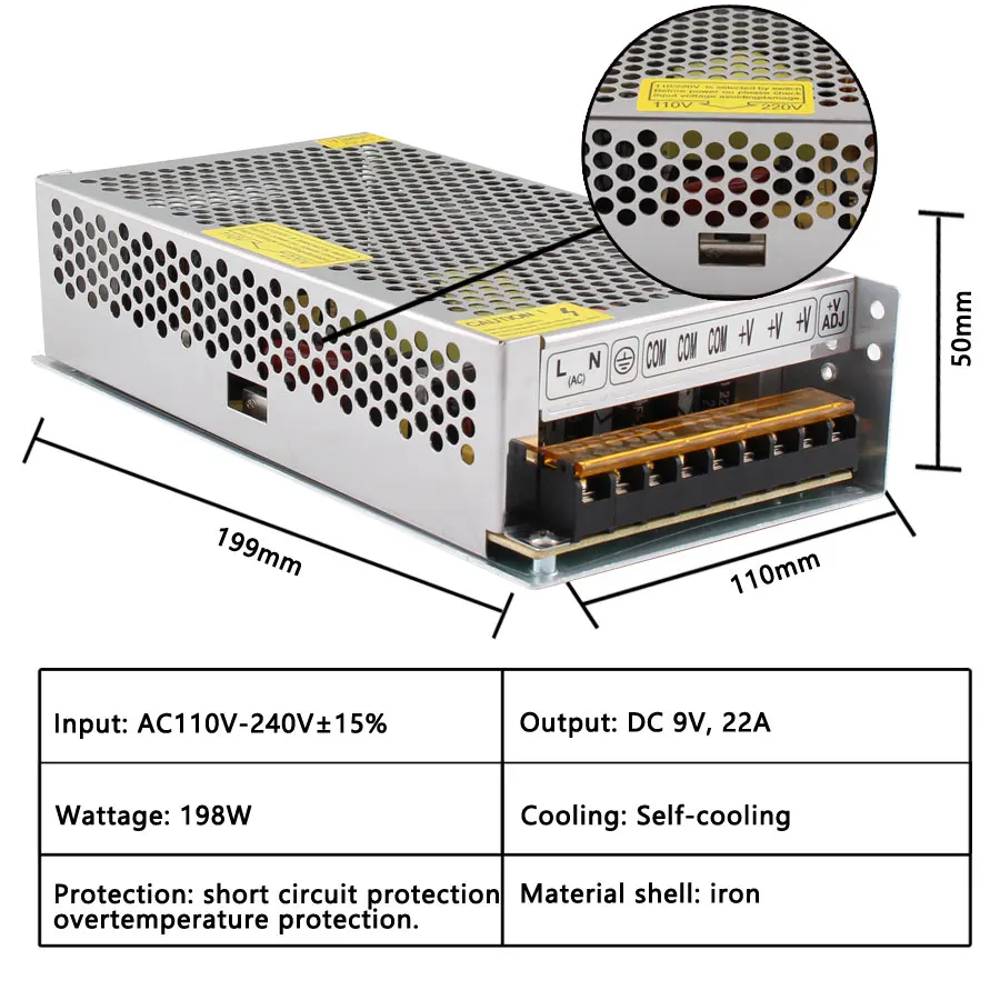 3V 9V 15V 18V Transformers Power Supply AC DC Current Transformers 220V To 110V Converter 3 9 15 18 V 2A 3A 5A 10A 15A 20A 30A