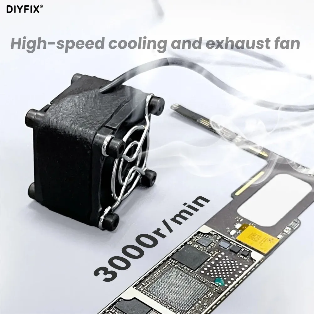 DIYFIX 5V USB Input Charging Mini High Speed Cooling  And Exhaust Fan For Mobile Phone Motherboard Welding Repair Tool