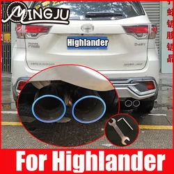 자동차 스테인레스 스틸 배기 파이프 머플러, 도요타 하이랜더 클루거 U5 2015 2016 2017 2018 2019 2020 자동차 액세서리