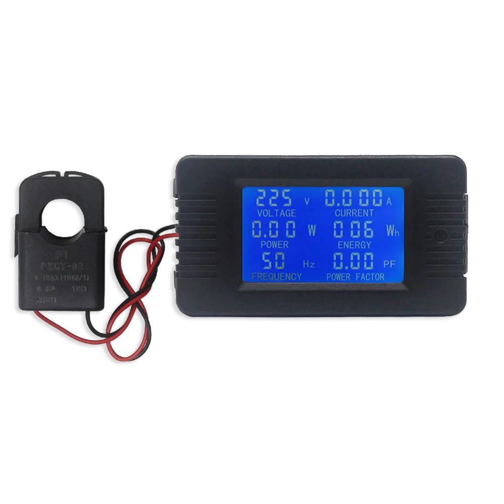 Digital Voltmeter Ammeter AC 80~260V 100A Current Voltage Meter Volt Amp Tester Energy Frequency Power Factor Detector