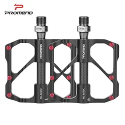 PROMEND Mtb Pedal Quick Release Road Bicycle Pedal Anti-slip Ultralight Mountain Bike Pedals Carbon Fiber 3 Bearings Pedale Vtt