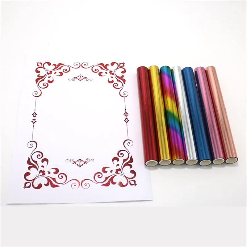 Hot Stamping Foil 5mx19.3cm For Toner Reactive By Laser Printer And Laminator For Wedding Invitation Wonderful Card Printing