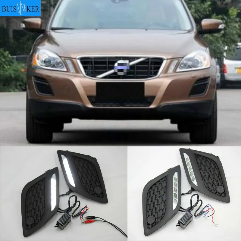 

1 Pair Car Daytime Running Light Single Color LED Daylight Fog Lamp Cover Fit for Volvo XC60 2009 2010 2011 2012 2013