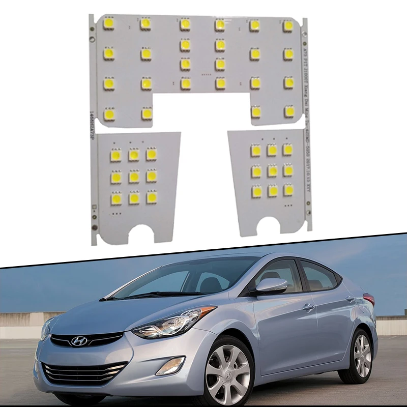 3x for Hyundai Elantra MD UD Mistra CF 2011 2012 2013 2014 2015 Interior Lights Dome Map Room Roof LED Lamps Reading Light Trunk