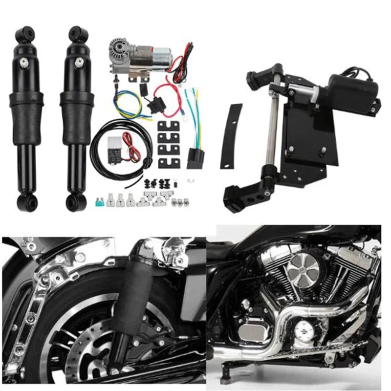 

Motorcycle Rear Air Ride Suspension Tank For Harley Touring Road King Bagger Electra Street Tour Glide 94-20 2009-2016