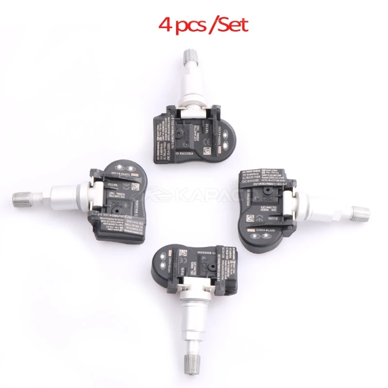 4pcs Wheel TPMS Valve Sensor For KIA SORENTO Carens Ceed For Hyundai Santa Fe Equus  52933B1100 529332M650 Tire pressure Sensor