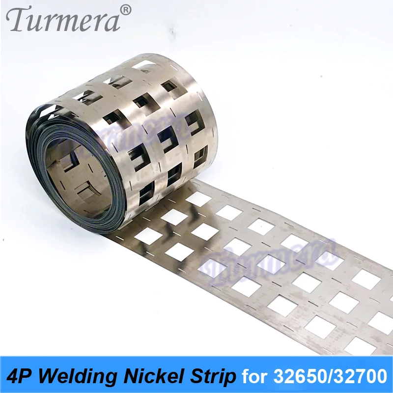 Turmera-Sistema de Panel Solar con batería Lifepo4, 32650, 32700, 4P, soldadura de níquel, 0,15mm de espesor, para bicicleta eléctrica de 12V y 24V, 36V y 48V