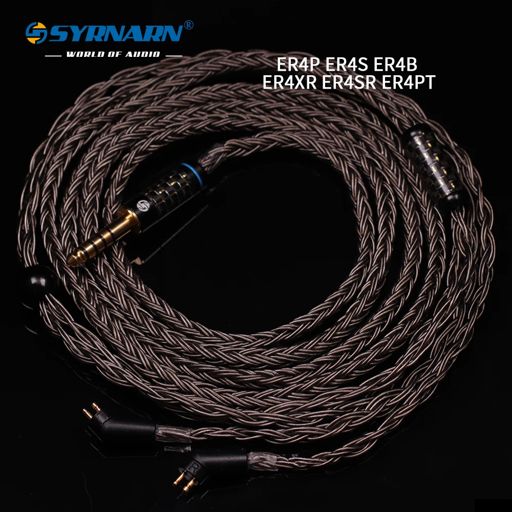 SYRNARN S8 4Pin XLR 4.4 2.5 mm Balanced 3.5 6.35Male Earphone upgrade DIY Custom Pins For Etymotic ER4B ER4PT ER4S ER6I ER4 ER4P