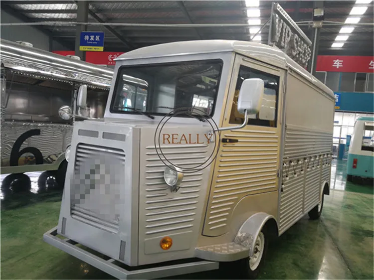 Carrito eléctrico Vintage para venta de comida, remolque móvil para el mercado europeo, novedad