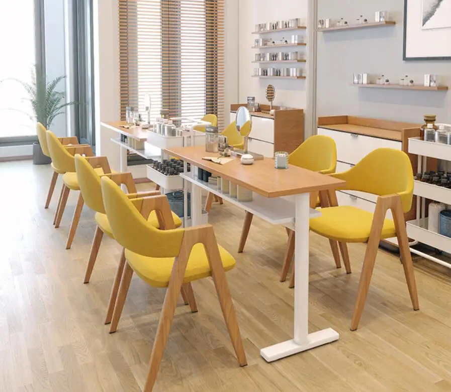 

Сетчатый красный стол для ногтей, железный стол для ногтей на одного человека, двойной стол для ногтей, маникюрный магазин