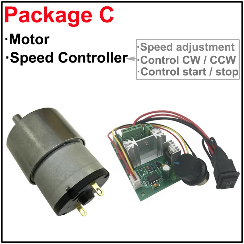 Brush Geared DC Motor 7RPM To 960RPM DC 12V 24V Adjustble Speed Reversed Micro ElectricMotor For DIY Toy Car Smart Device etc.