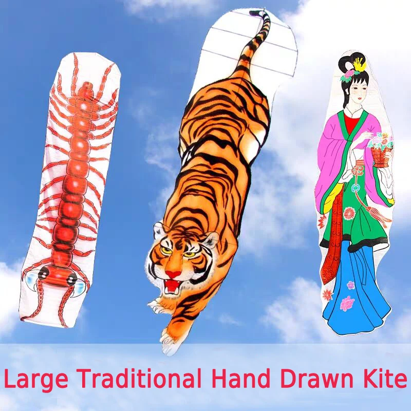 

free shipping large traditional hand drawn kite fly wheel eagle for adults decorative kids kite reel weifang kite factory kites