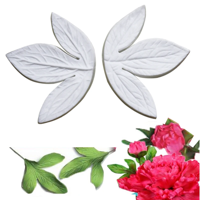 NEW Peony Leaf Petal Silicone Mold Veiners Fondant Mould Clay Gumpaste Mold, Sugarcraft Tools Cake Decorating Tools M2817