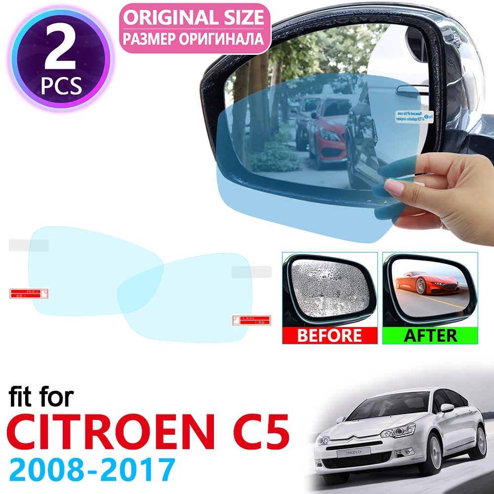 

for Citroen C5 MK2 Estate 2008~2017 Full Cover Rearview Mirror Anti-Fog Films Rainproof Anti Fog Film Accessories 2011 2012 2014