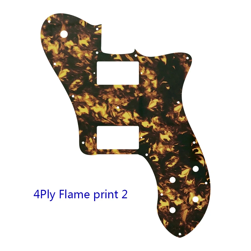 Fei Man - Custom Guitar Parts, US FD 72 Tele Deluxe Reissue Guitar Pickguard With PAF Humbucker Replacement Flame Pattern