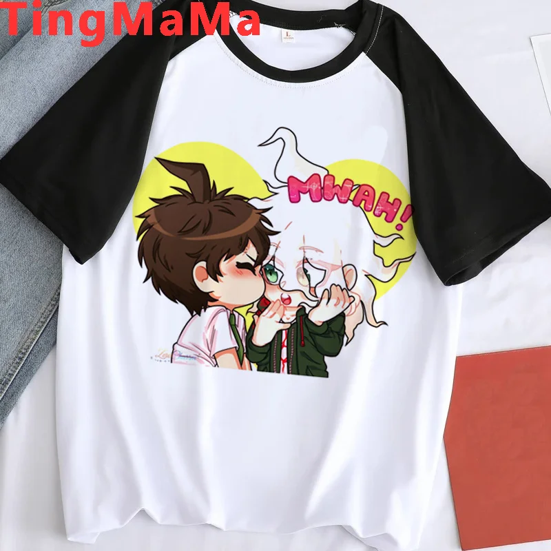 Danganronpa Nagito Komaeda Ouma Kokichi tshirt t shirt men tumblr couple clothes ulzzang t-shirt tshirt harajuku kawaii