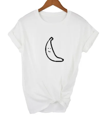 

Banana Printing Graphic Tees Women Plus Size Tshirt Summer T Shirt Women Cute Cartoon T-shirt Woman