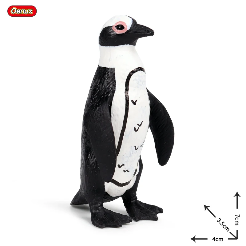 Oenux Simulation South Pole Animals Penguin Cub Action Figures Miniature PVC High Quality Educational Cute Toy For Kids  Gift