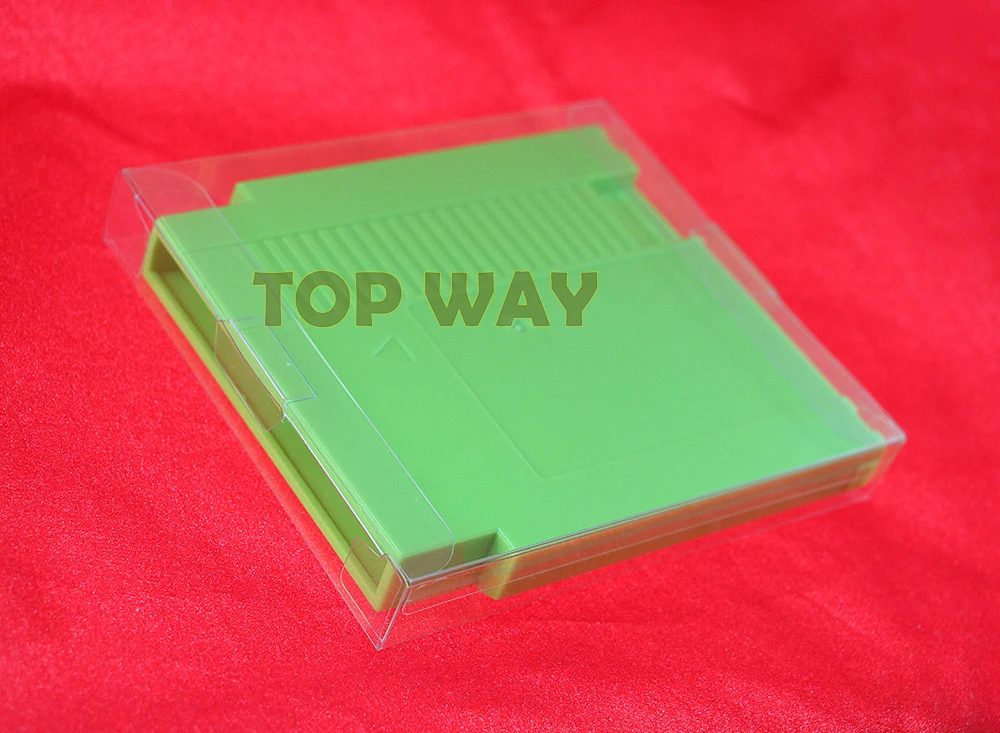 1 قطعة عالية الجودة واضح البلاستيك الشفاف PET بطاقة الألعاب حامي الحال بالنسبة لاستبدال صناديق ألعاب خرطوشة NES