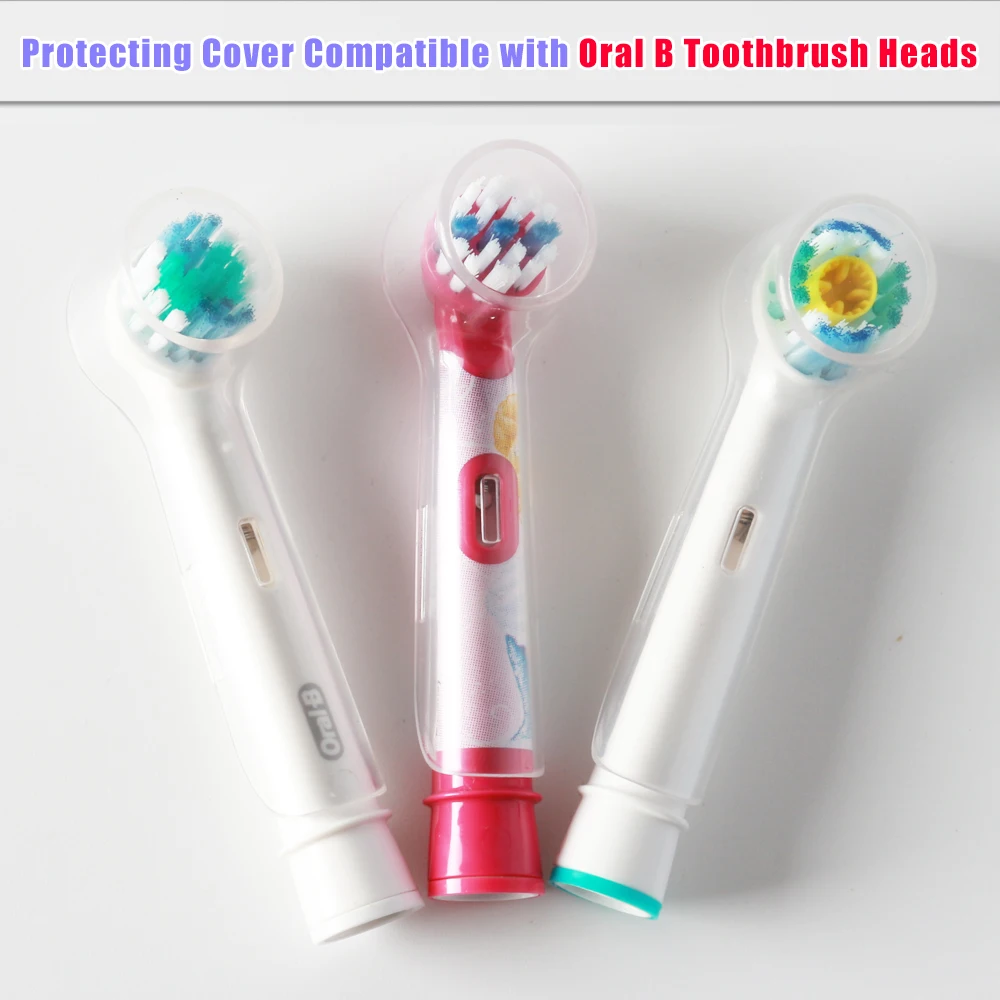 12 Pcs Reusable Toothbrush Head Covers for All Round Oral B Toothbrush Heads to Keep Healthy Clean and Storage in Home or Travel